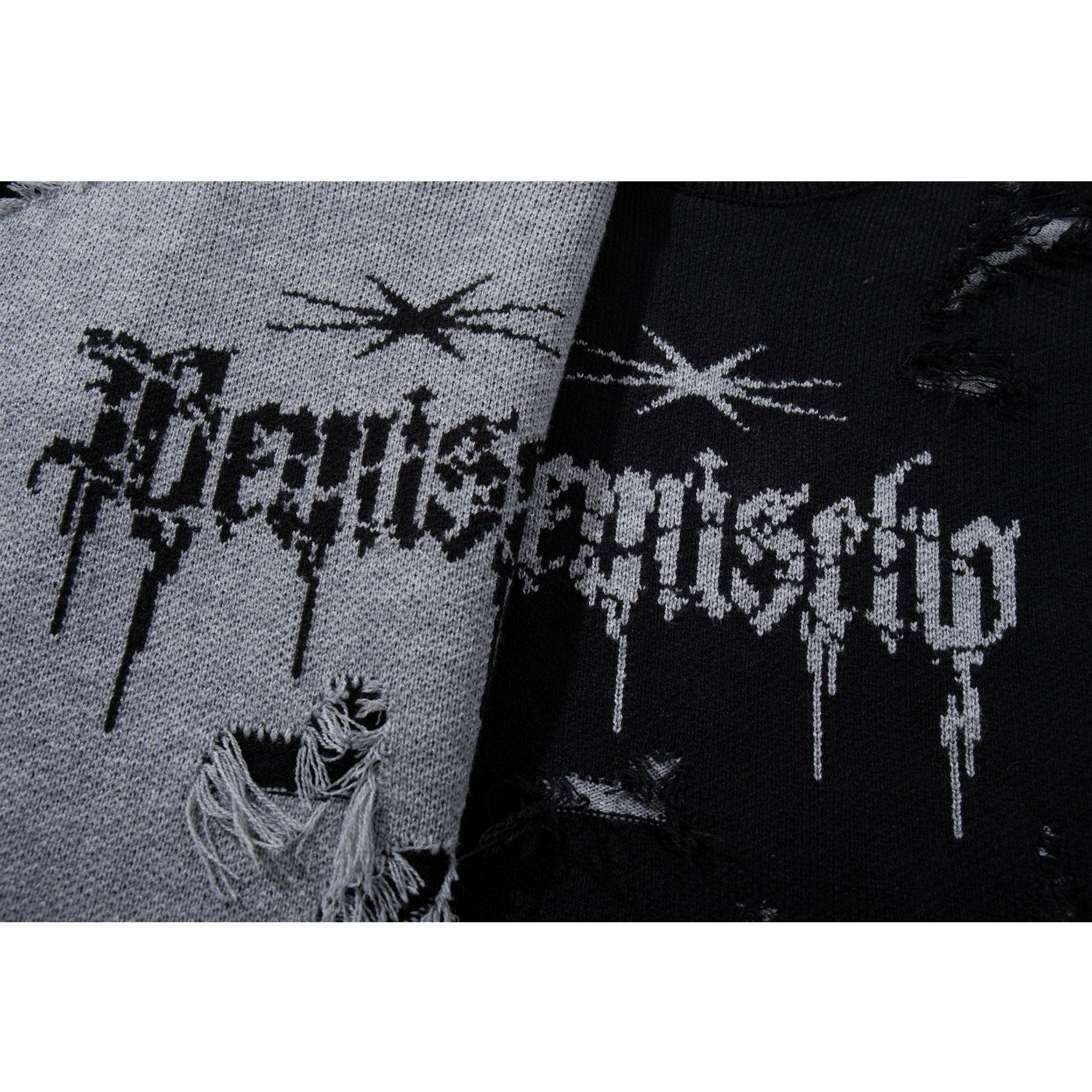 Ripped Tassel Jacquard Sweater MB7417