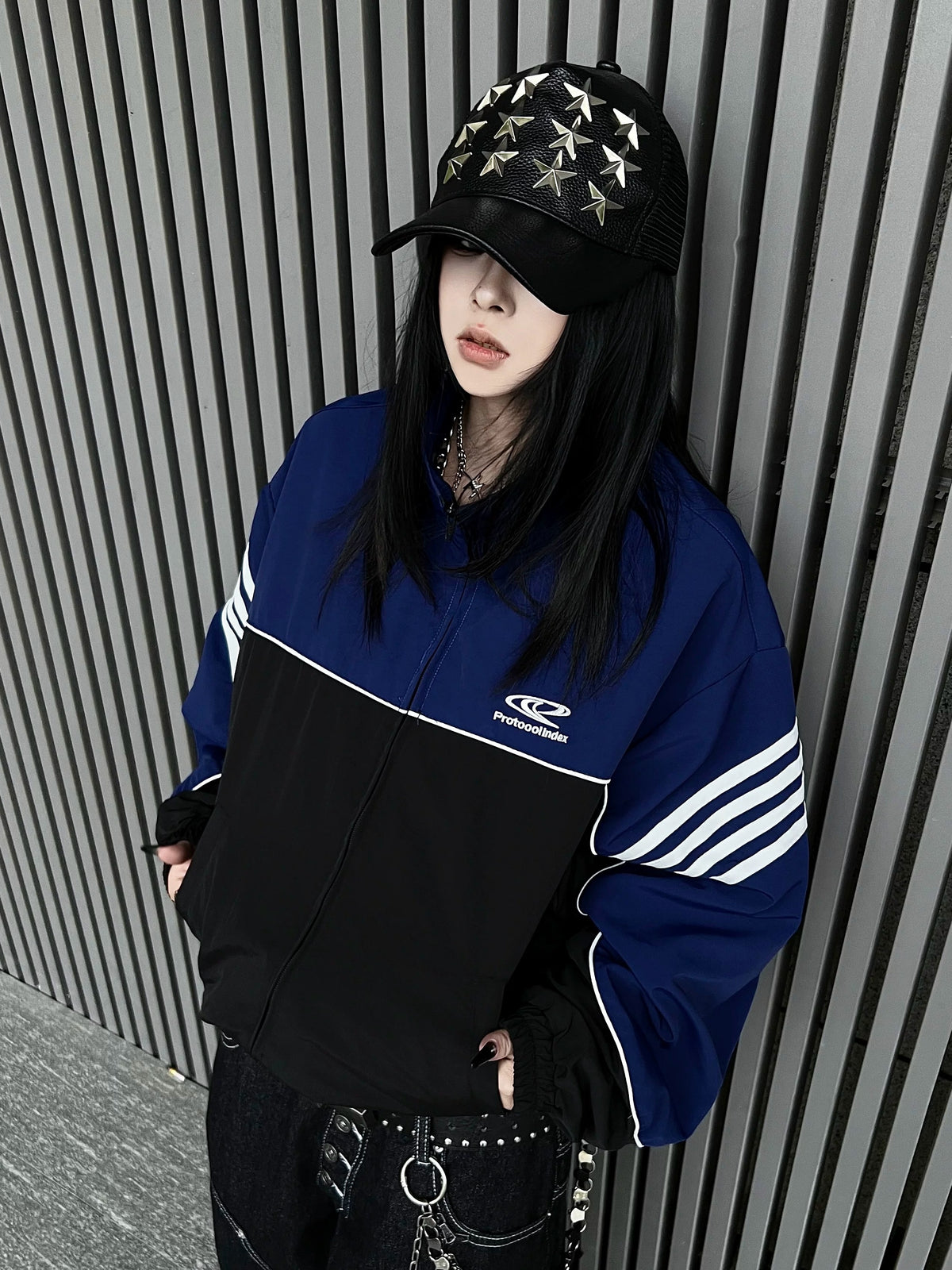 Bicolor Line Design Track Jacket MB7458
