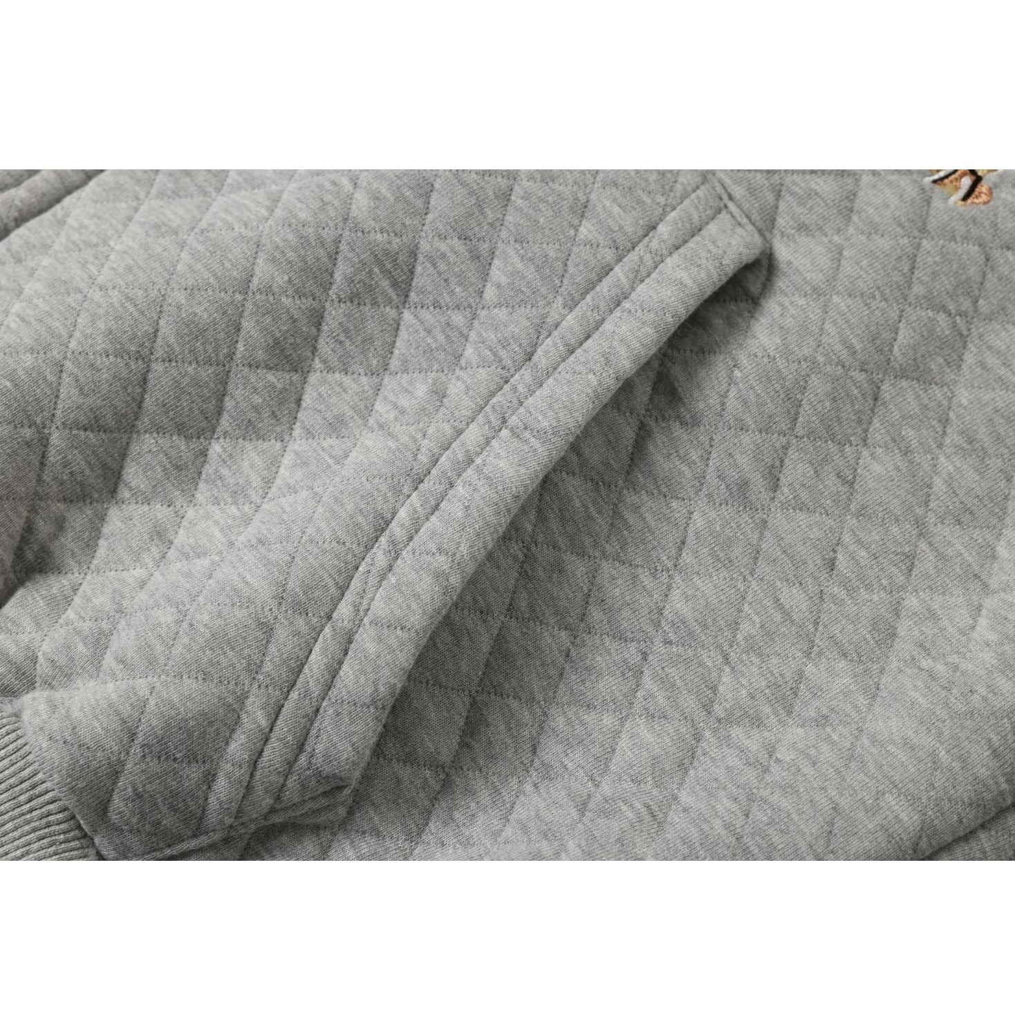 Embroidered Diamond Quilted Hoodie Jacket MB7423