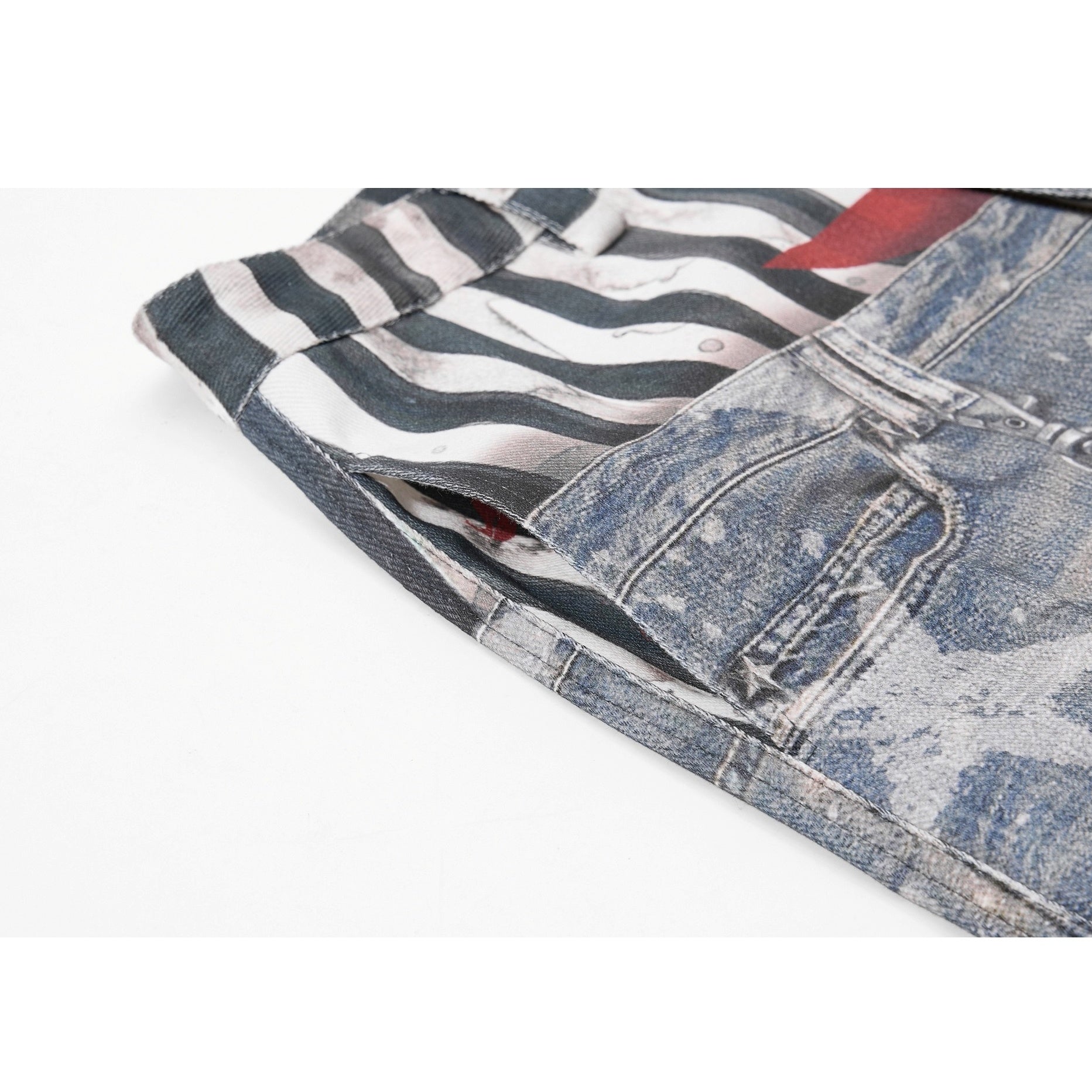 Star Printed Double-Waist Curve Jeans MB7424