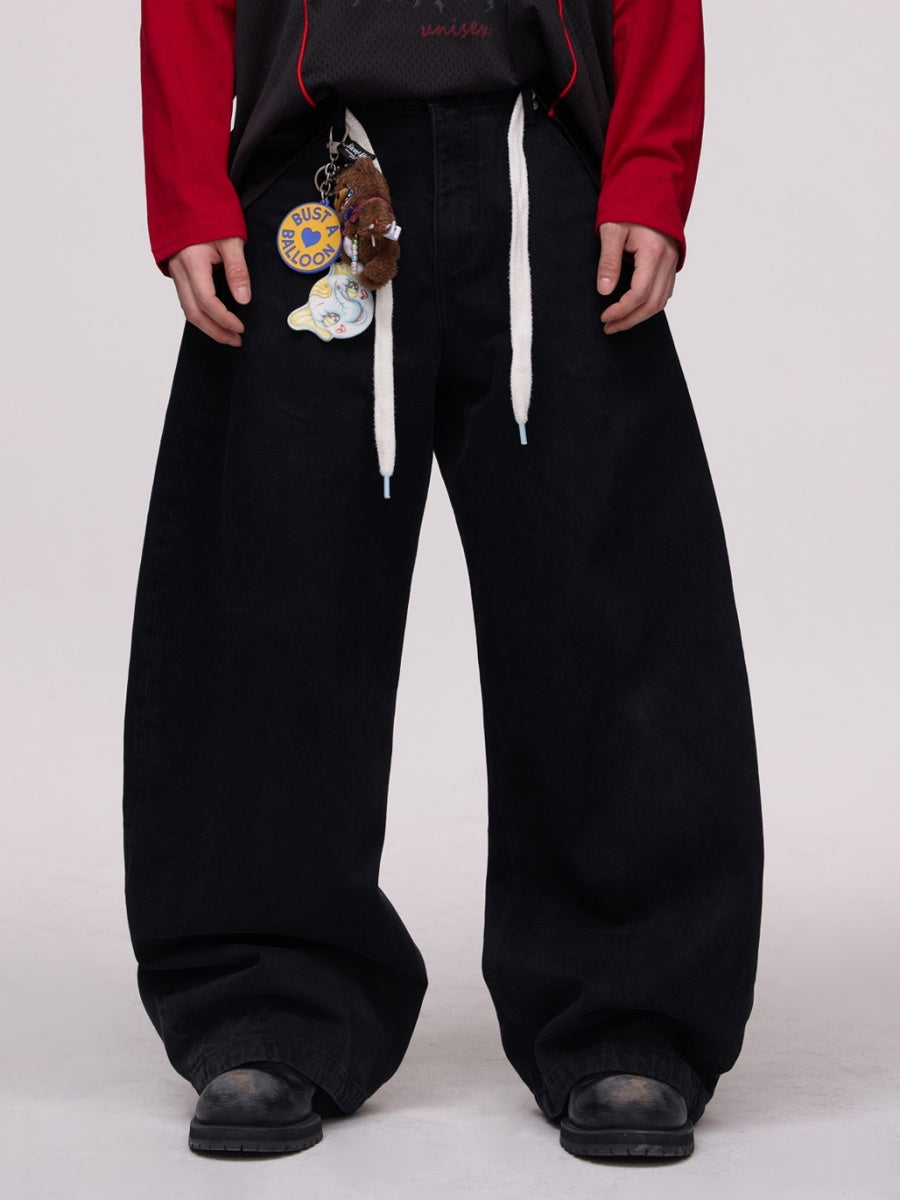 Basic Wide Barrel Leg Jeans MB7325