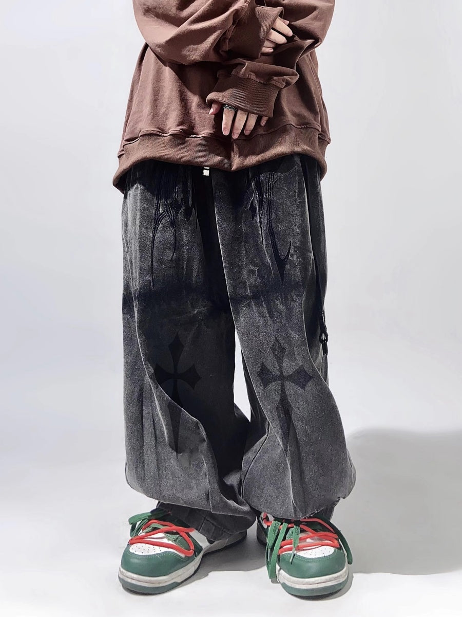 Gothic Style Loose Straight Jeans UU7006