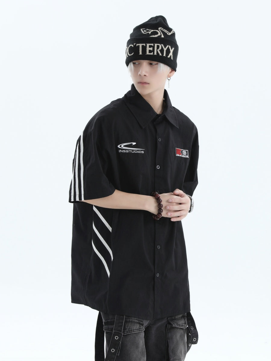 Three-Bar Stitched Racing Style Shirt IN7048