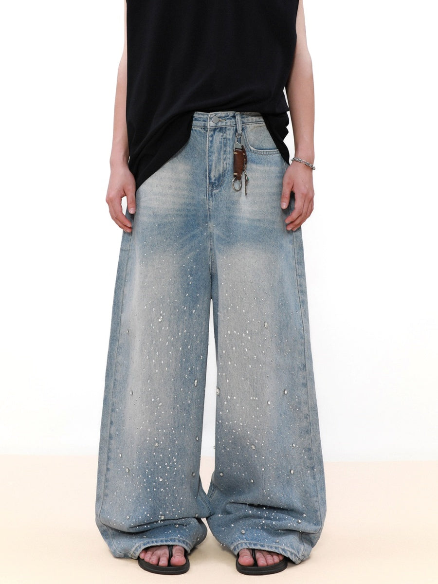 RhineStone Low-grade Design Buggy Jeans MB7051