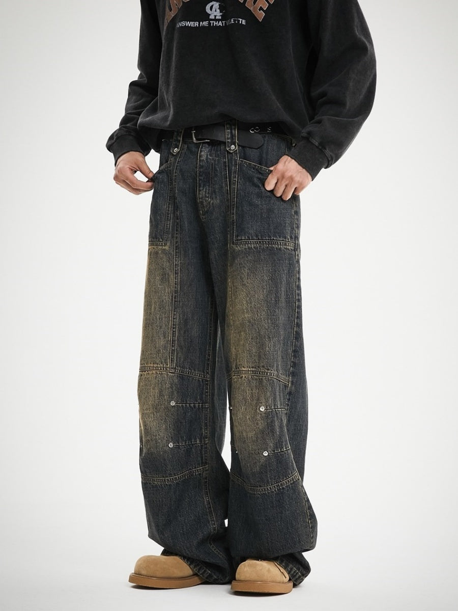 Heavyweight Wash Loose Baker Jeans MB7182