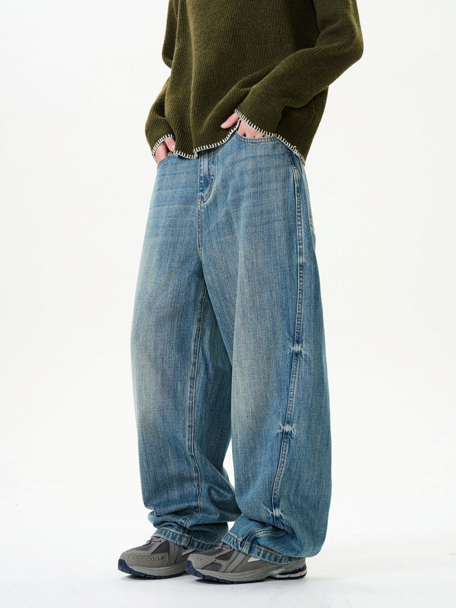 Street Ruffian Loose Straight Washed Jeans NR7001