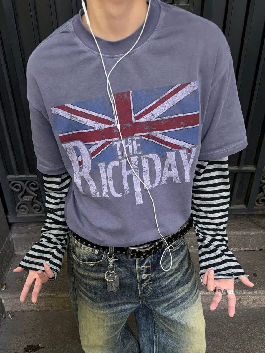 Fade Union Jack Graphic T-Shirt MB7395