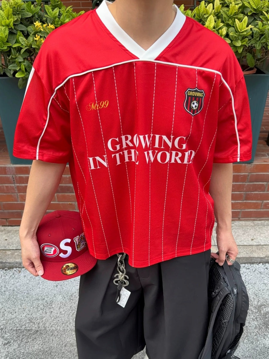 Alphanumeric Print Oversized Game Shirt MB7387