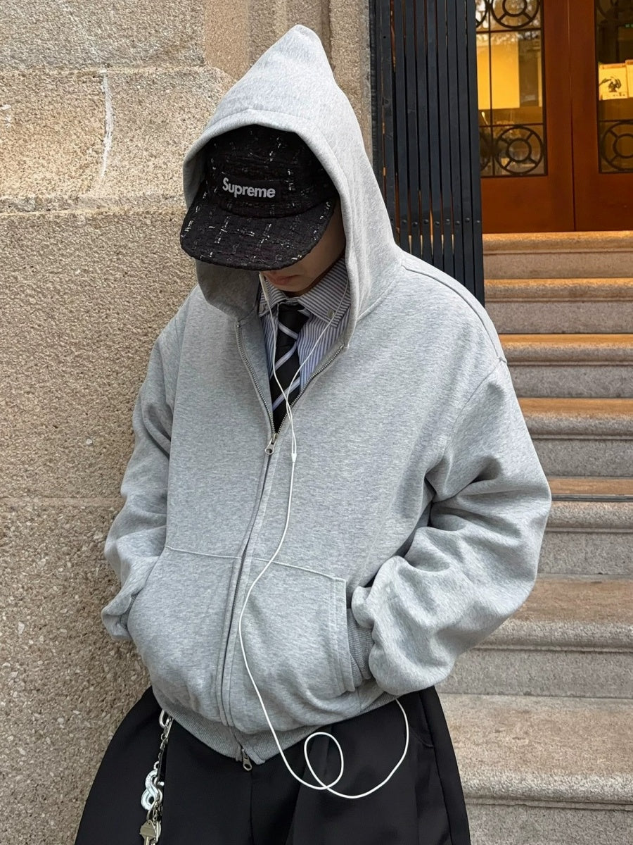 Double Zip Short Hooded Parka MB7399