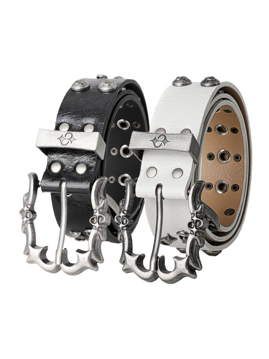 Riveted Pin Buckle Metal Belt MB7460