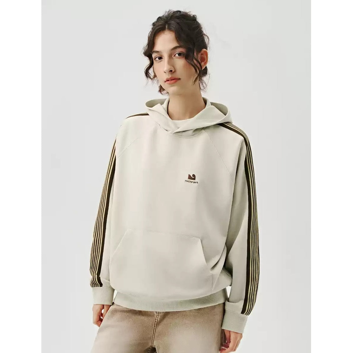 Imitation Suede Touch Line Hoodie MB7138