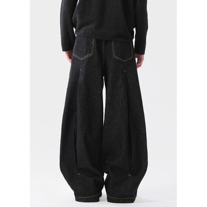 Split Design Wide Scimitar Jeans MB7334