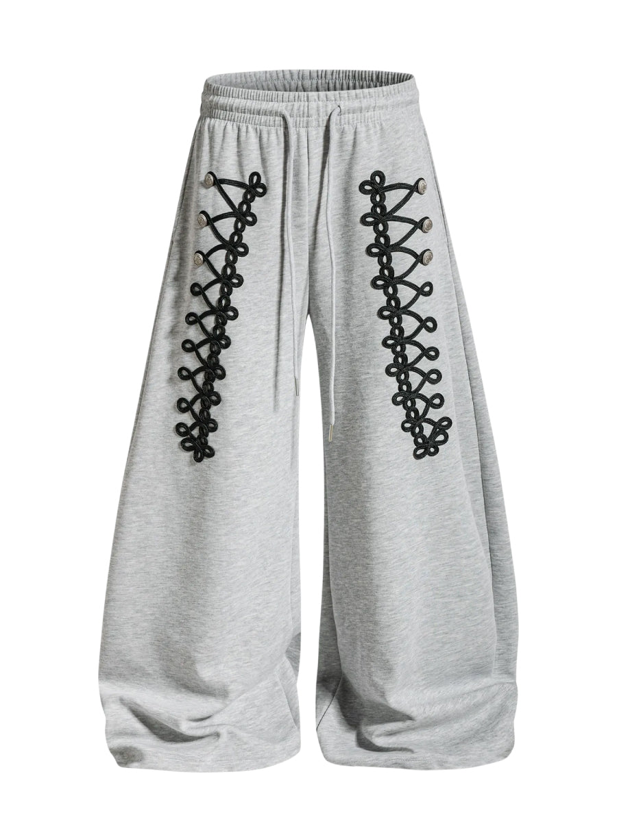 【上下別売り】Lace-Up Design Wide Curve Sweat Pants MB7441