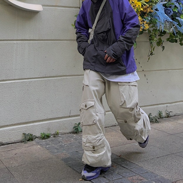 Fat Loose Straight Cargo Pants FT8001