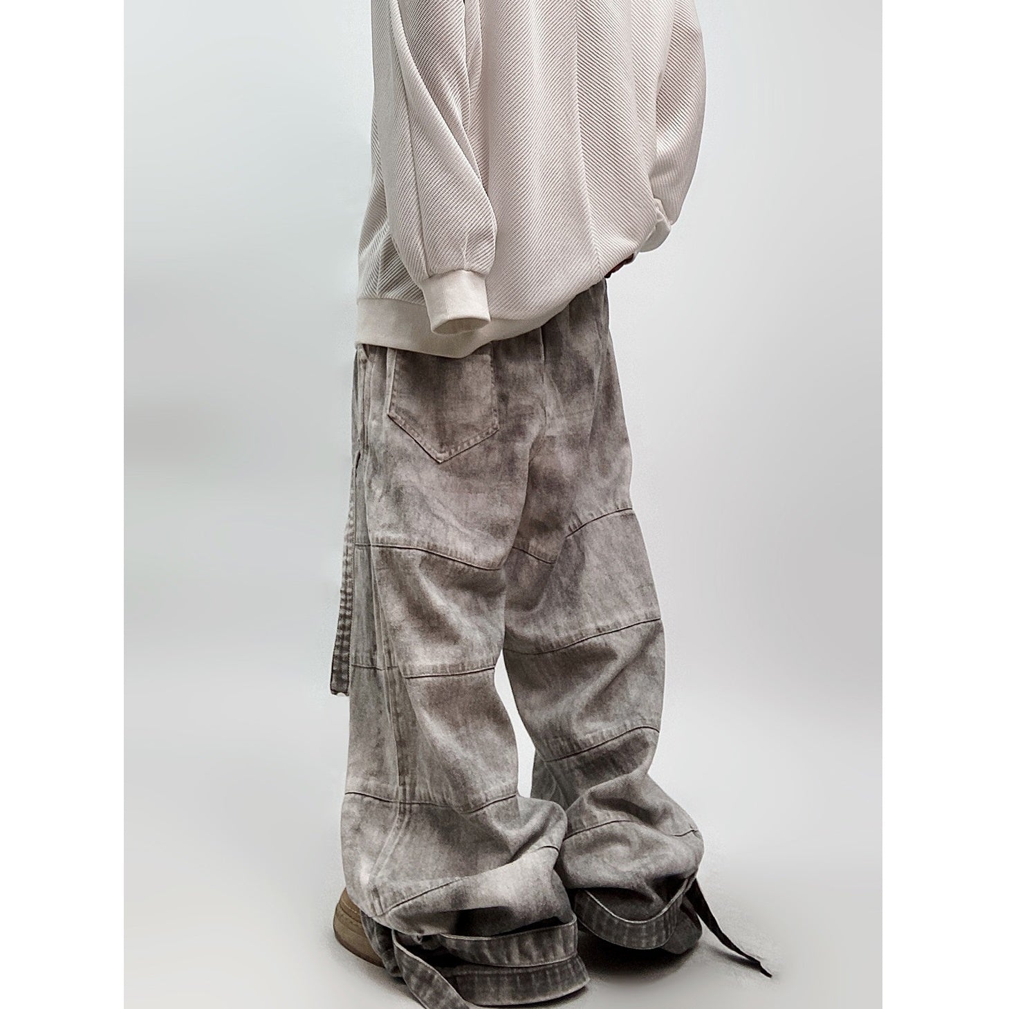Mud Dyed Distressed Washed Jeans UU7014