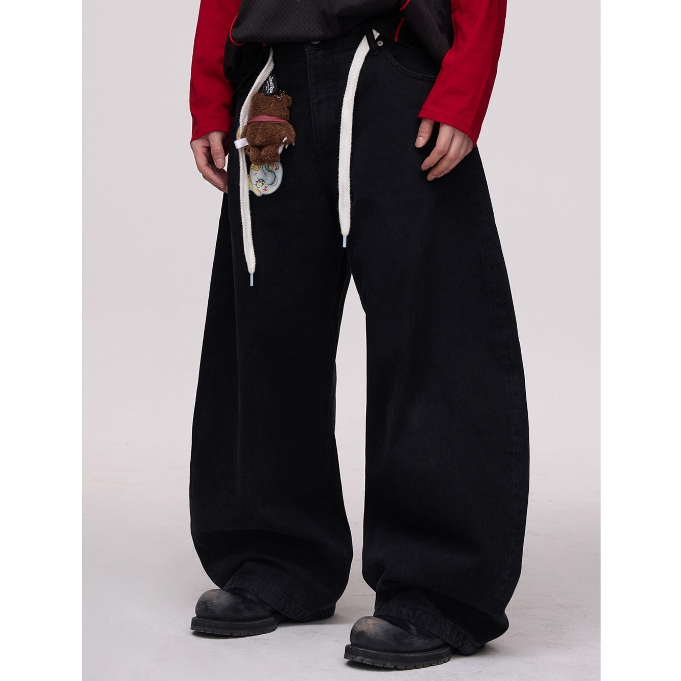 Basic Wide Barrel Leg Jeans MB7325