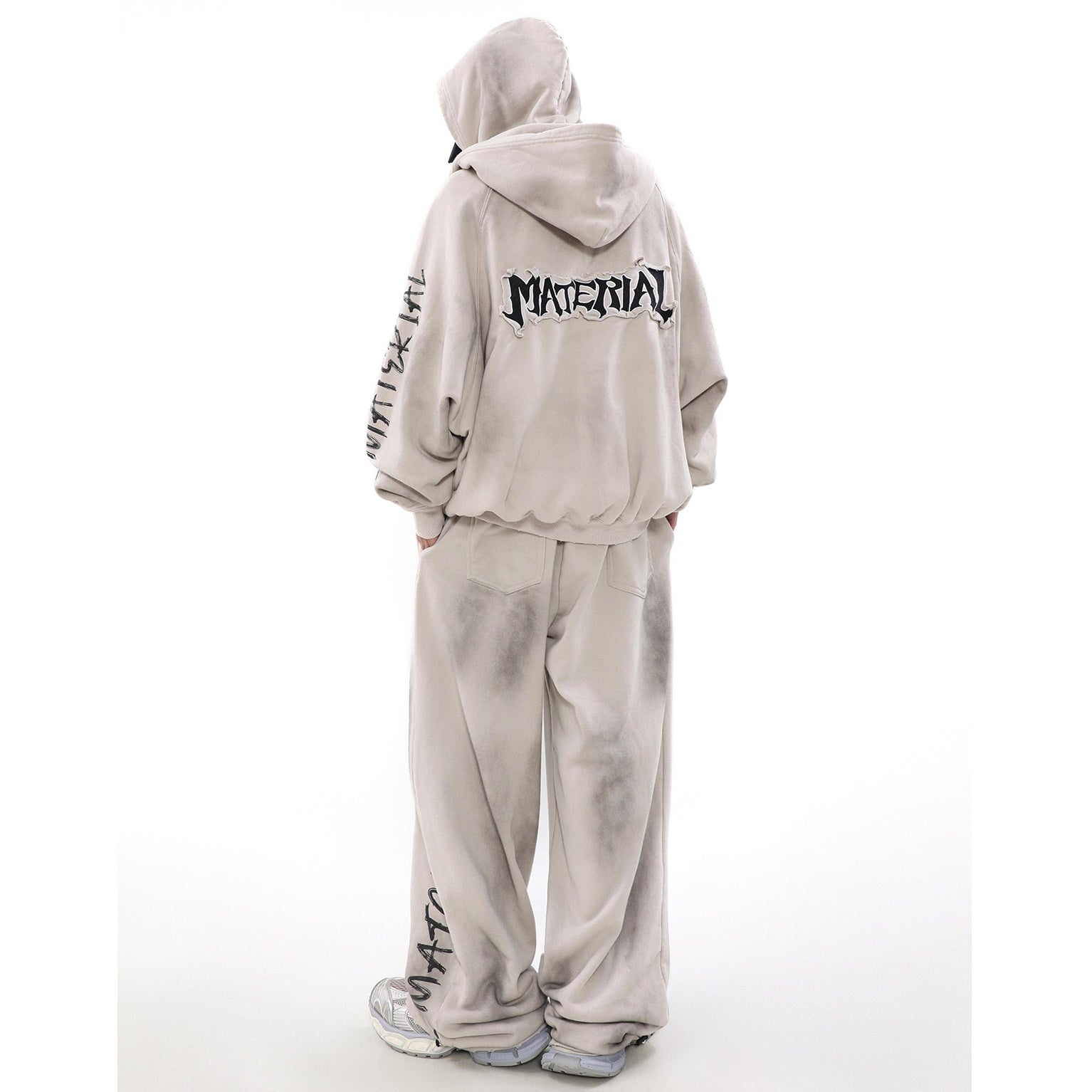 【上下別売り】Vintage Mud Dyed Distressed ZIP-Up Hooded Sweat MR027