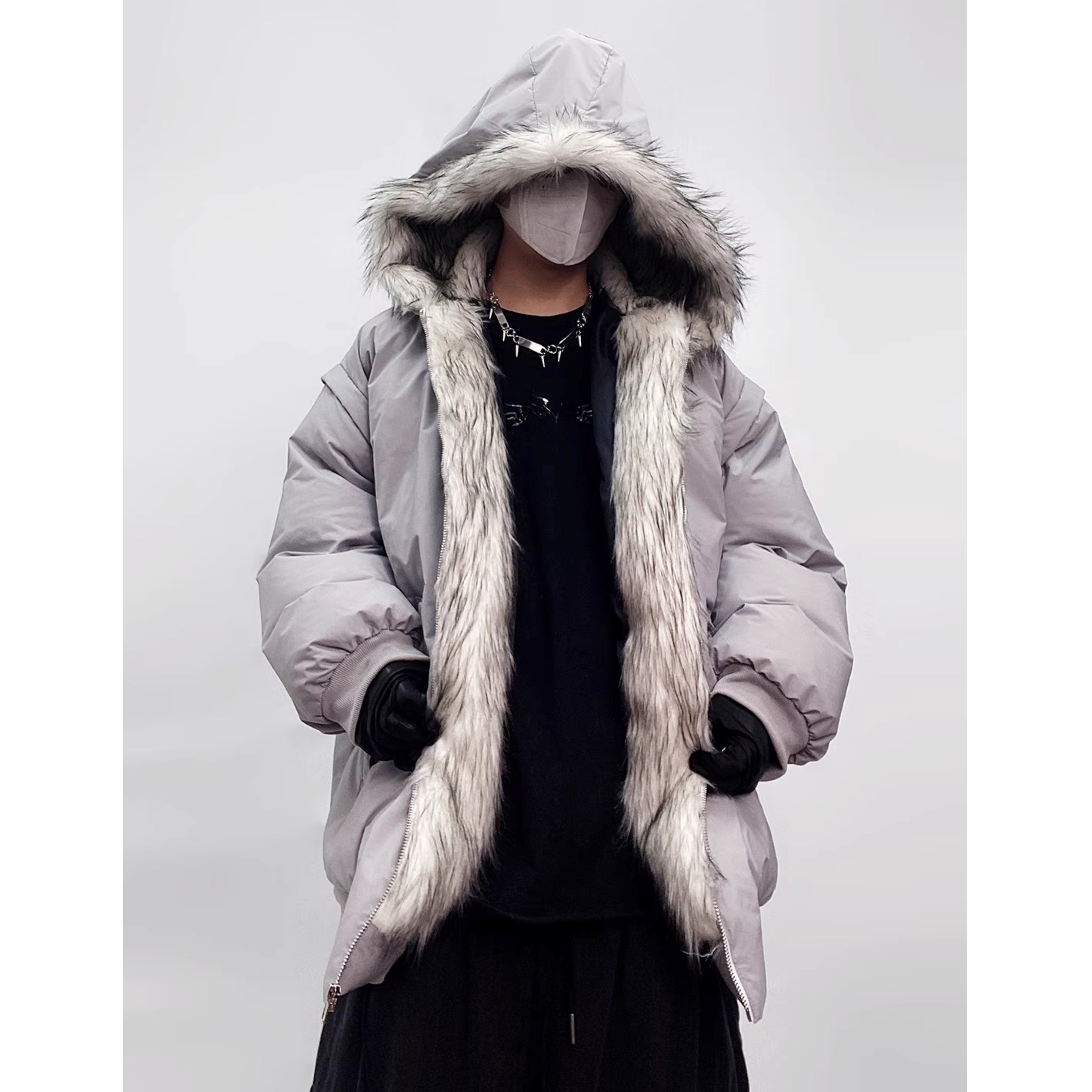 Fur Stitch Hooded Padded Jacket UU7022