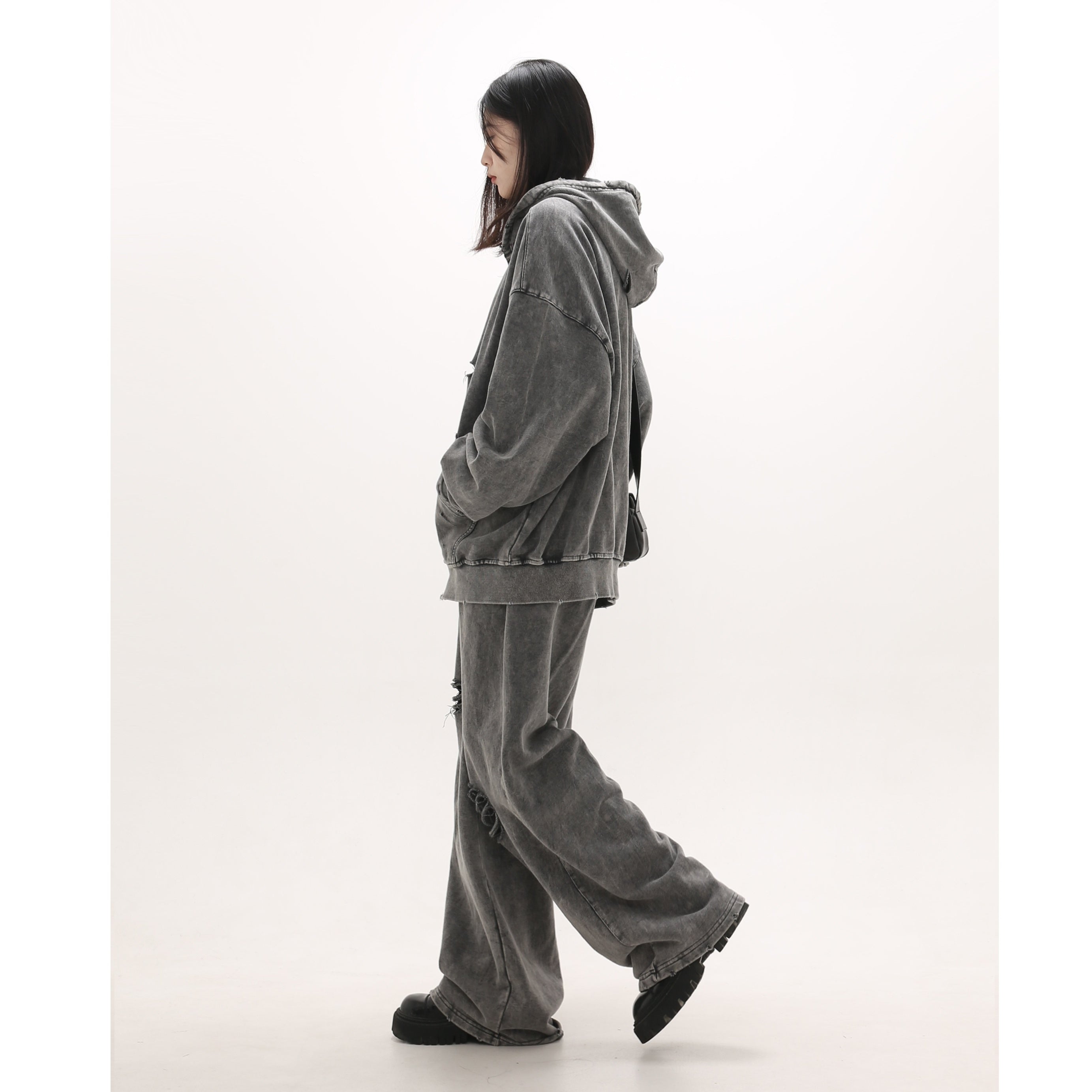 【上下別売り】Distressed Ripped Hooded Jacket MB7329
