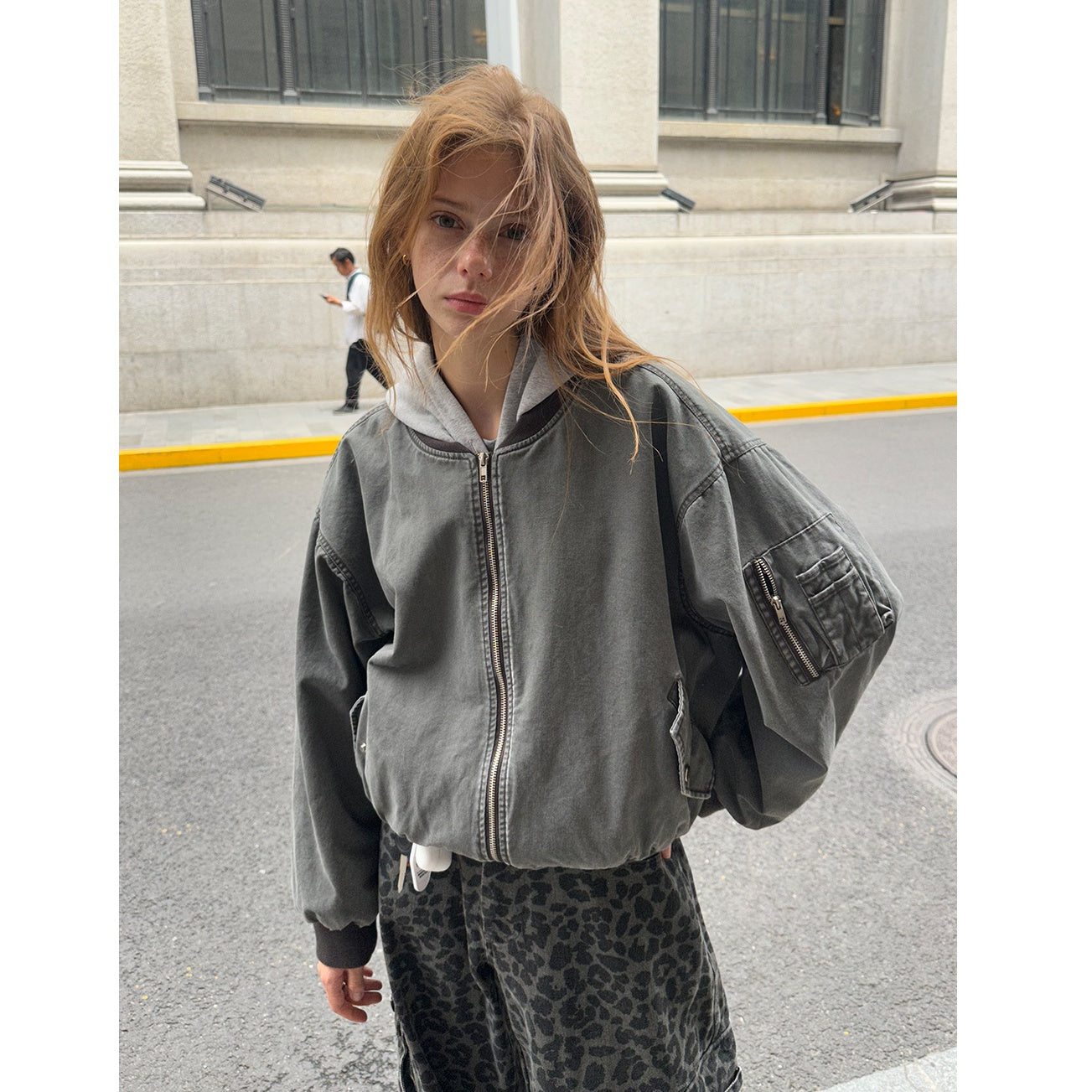Vintage Distressed Baseball Jacket CM2003