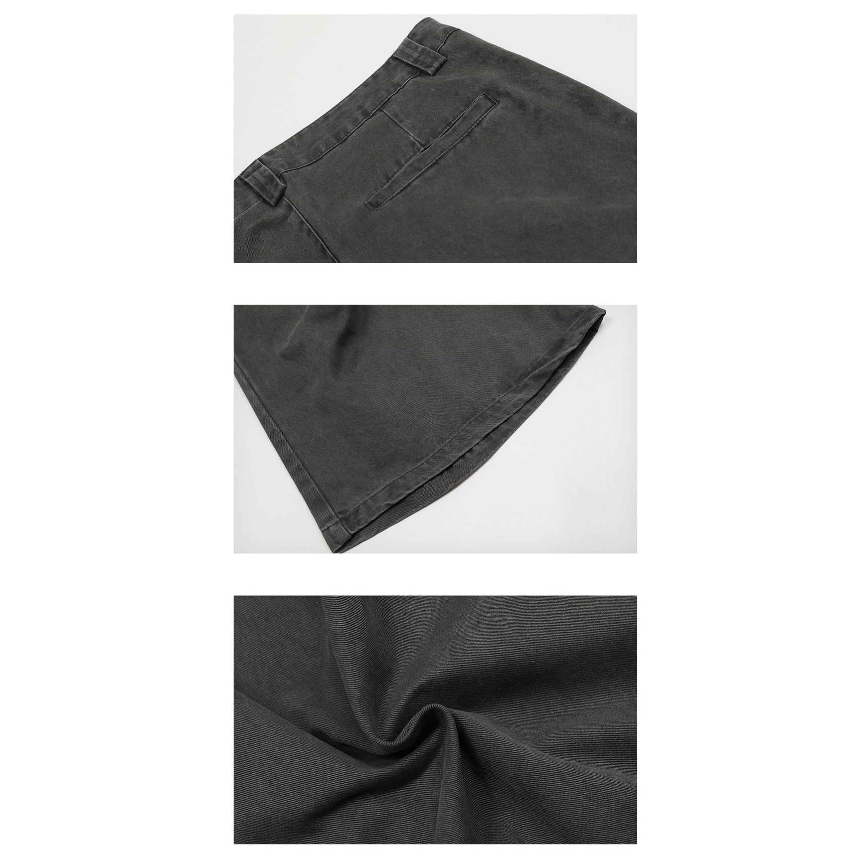 Wash Tuck Pleat Design Loose Straight Pants MB7198