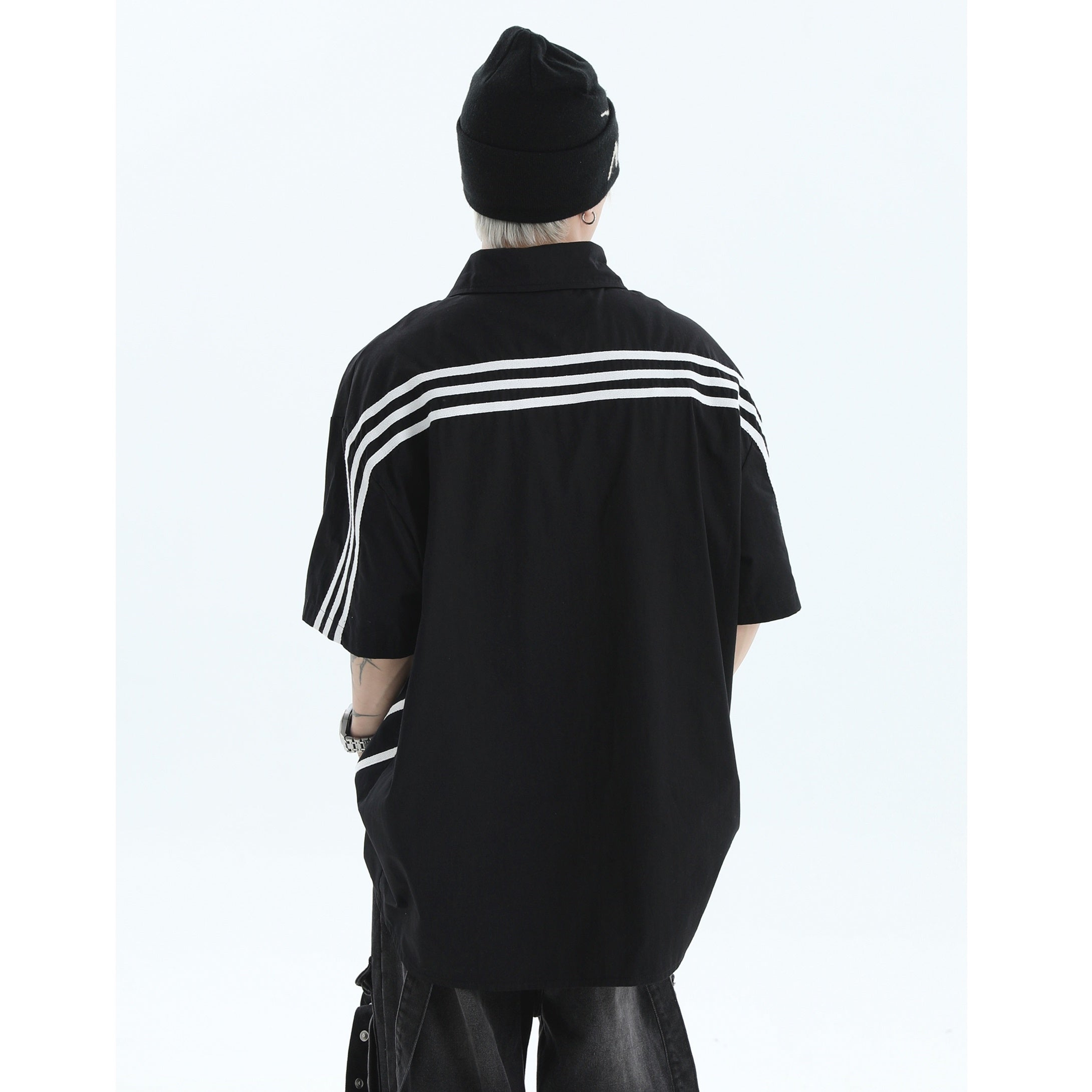 Three-Bar Stitched Racing Style Shirt IN7048