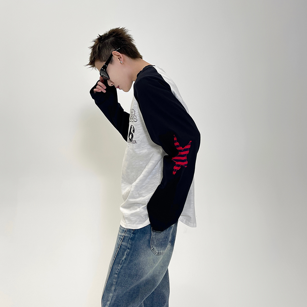 Printed Raglan Long Sleeve T-Shirt EAT075