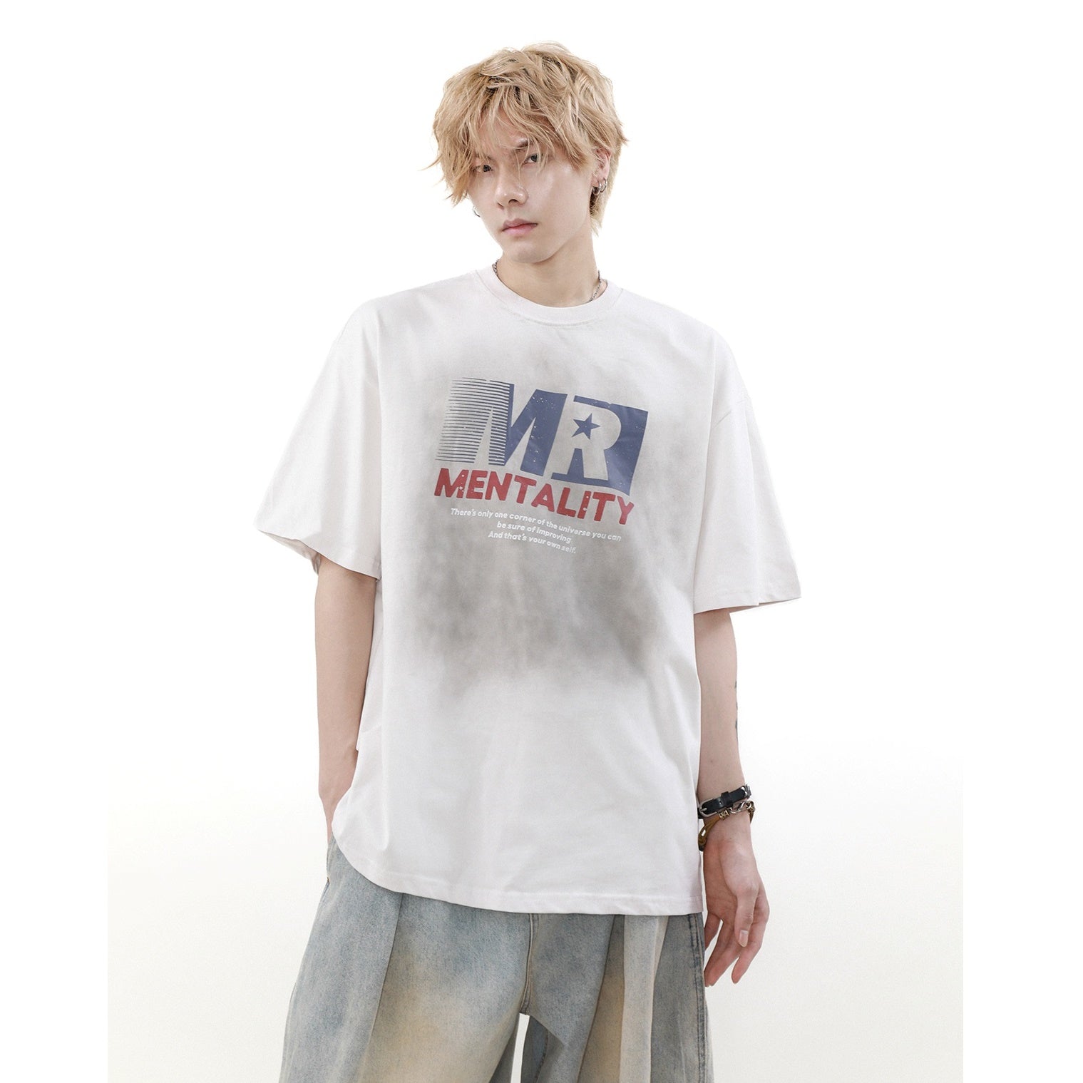 Retro Letter Print Casual T-shirt MR022