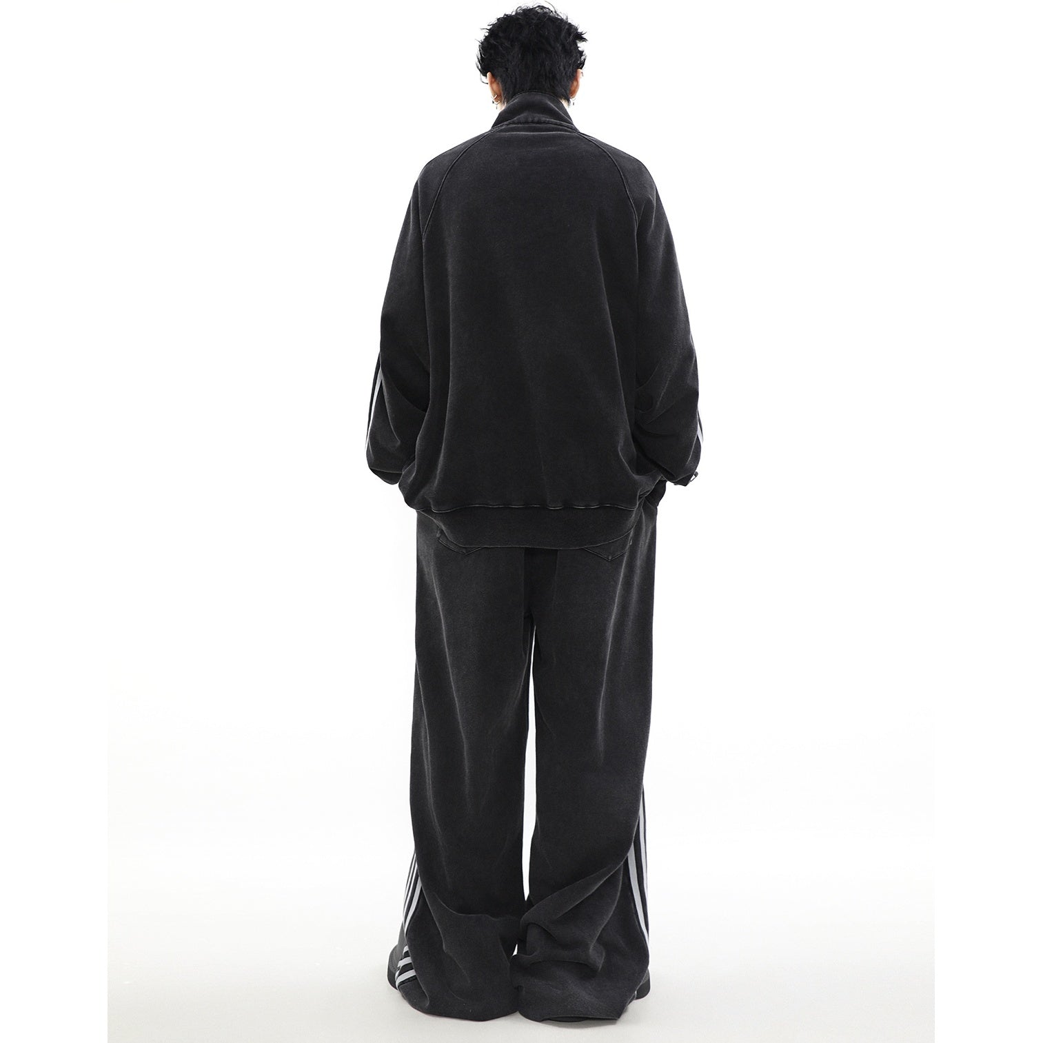【上下別売り】Three Line Half-Zip Sweat & Loose Pants Set-up MR051