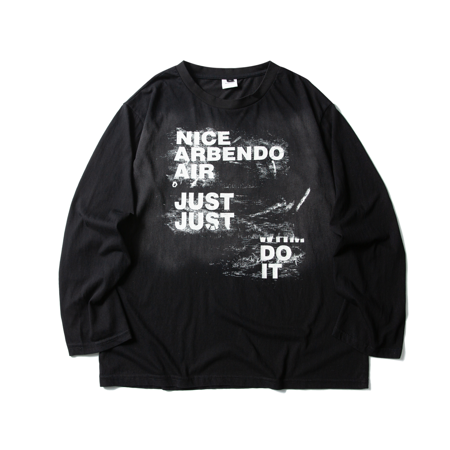 Letter Print Tie-dye Long Sleeve T-shirt EAT092