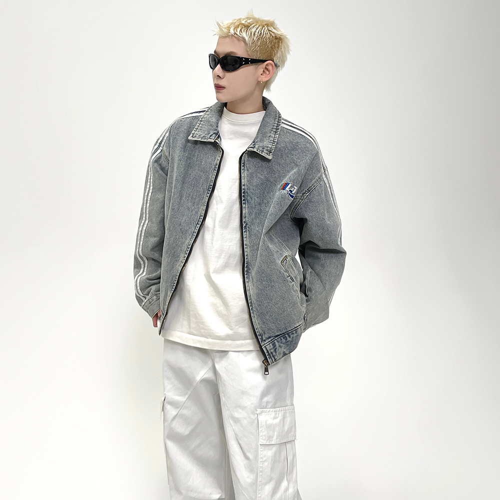 Wash Denim Zip-up Jacket EAT069