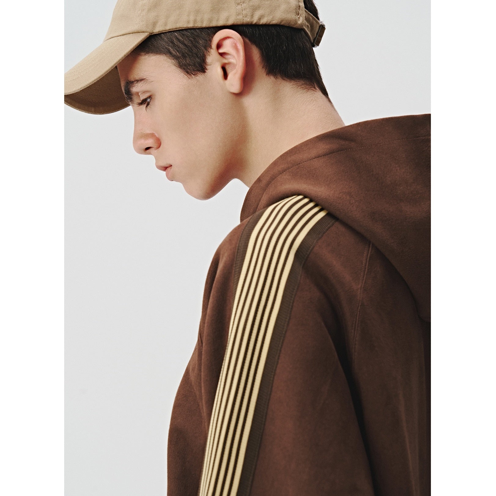 Imitation Suede Touch Line Hoodie MB7138