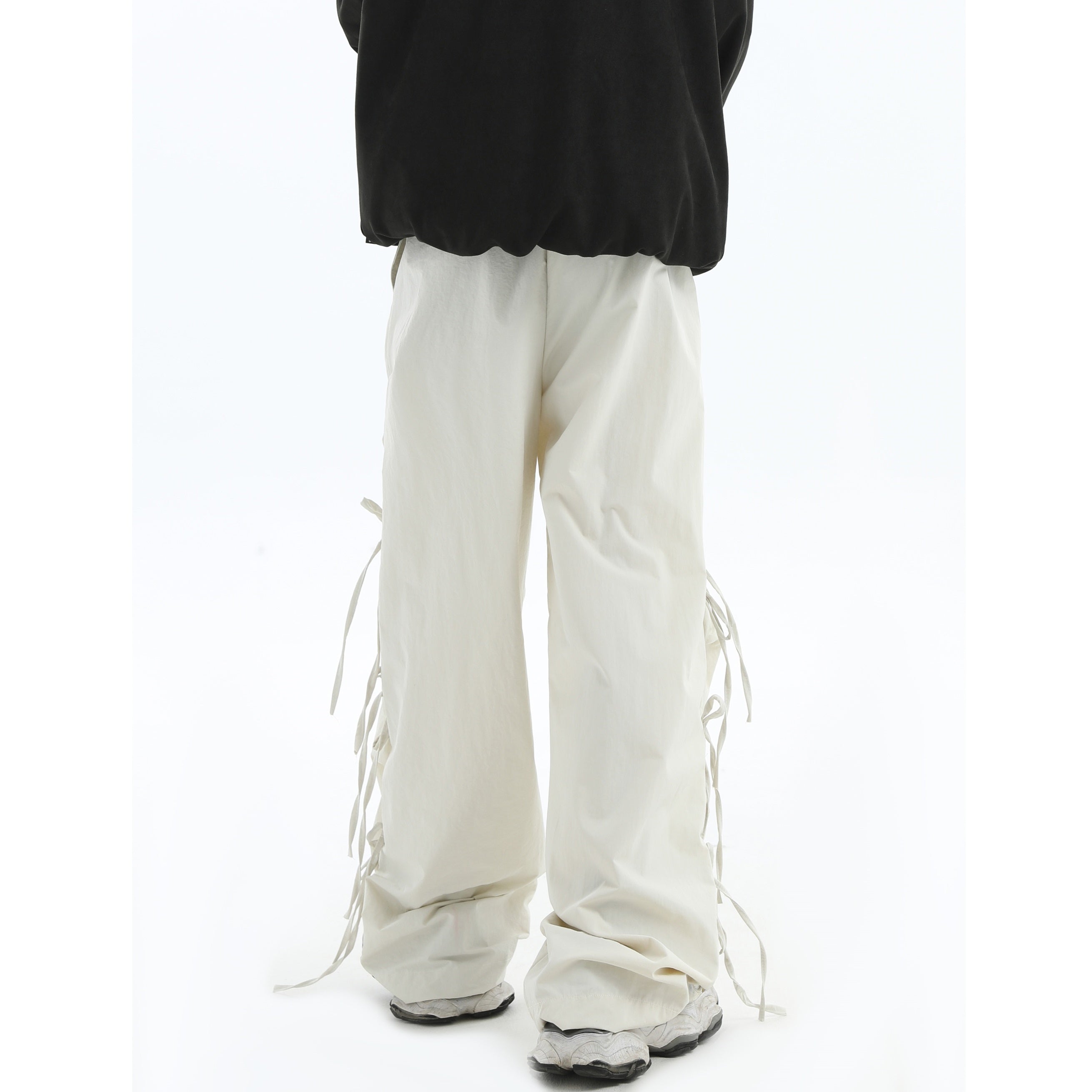 Logo Embroidery Side Bow Casual Pants IN7045