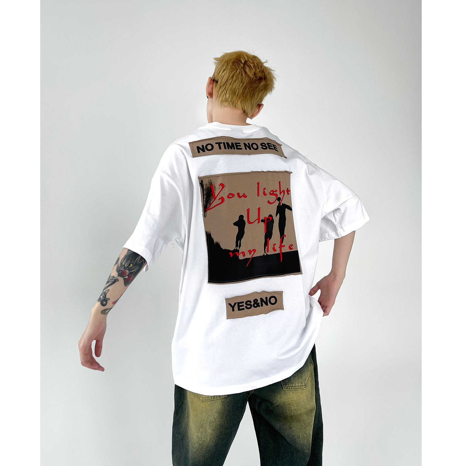 Appliqué Embroidered Loose Street T-shirt EAT009
