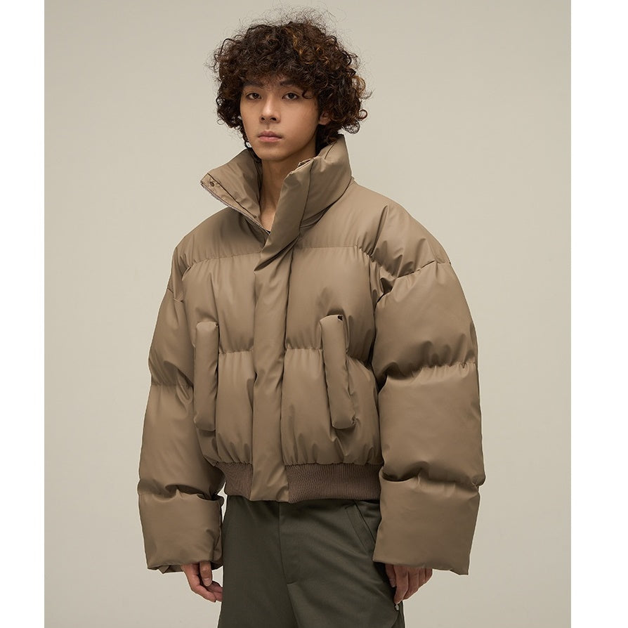 Stand Collar Short Padded Jacket MB7256
