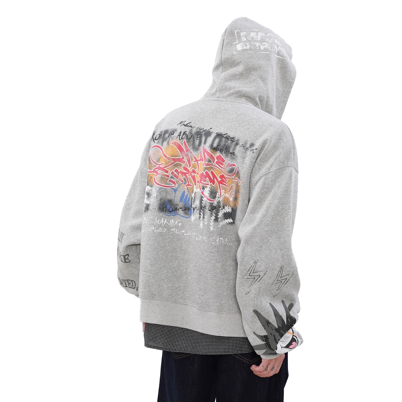 Street Graffiti Zip Hooded Parka MB7082