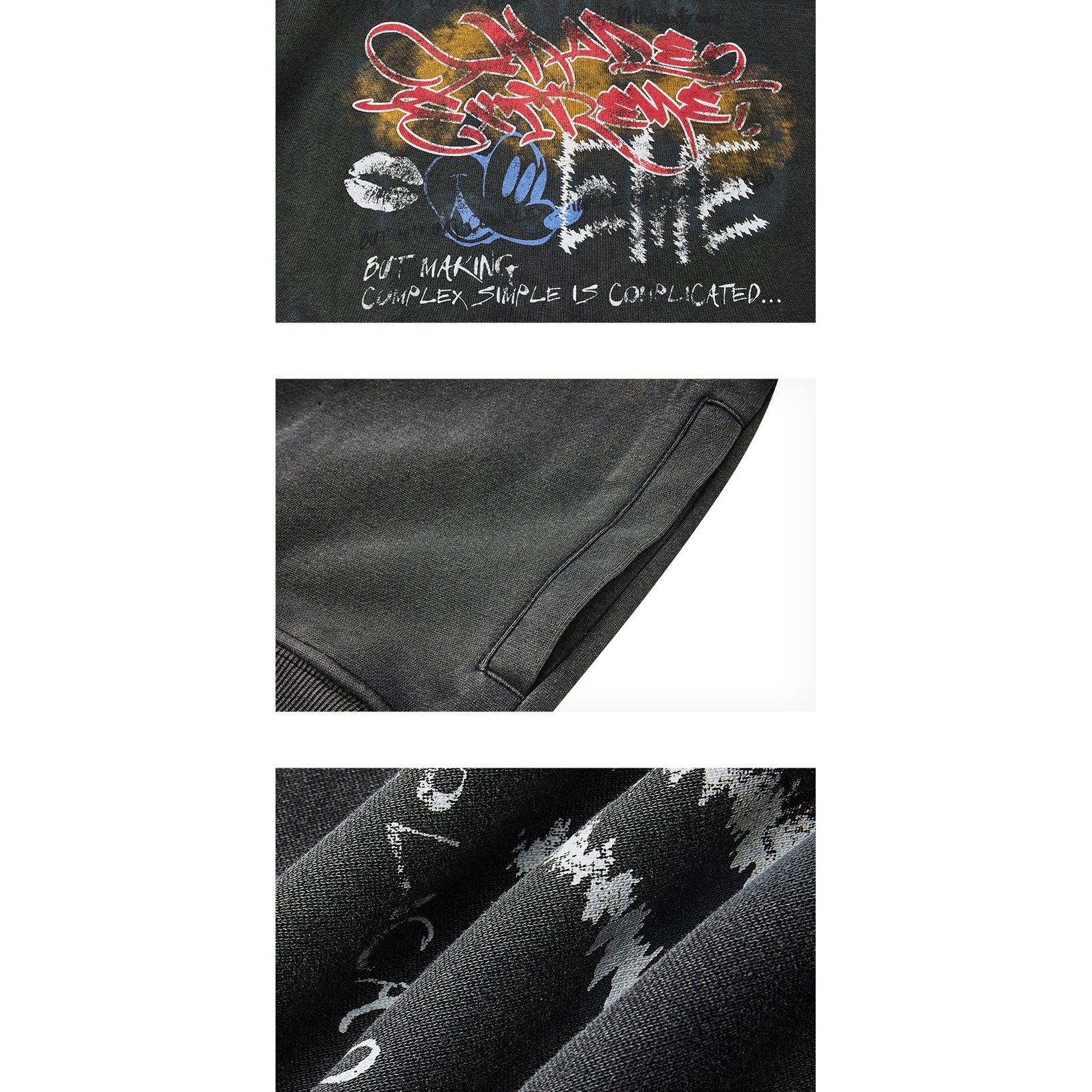 Street Graffiti Zip Hooded Parka MB7082