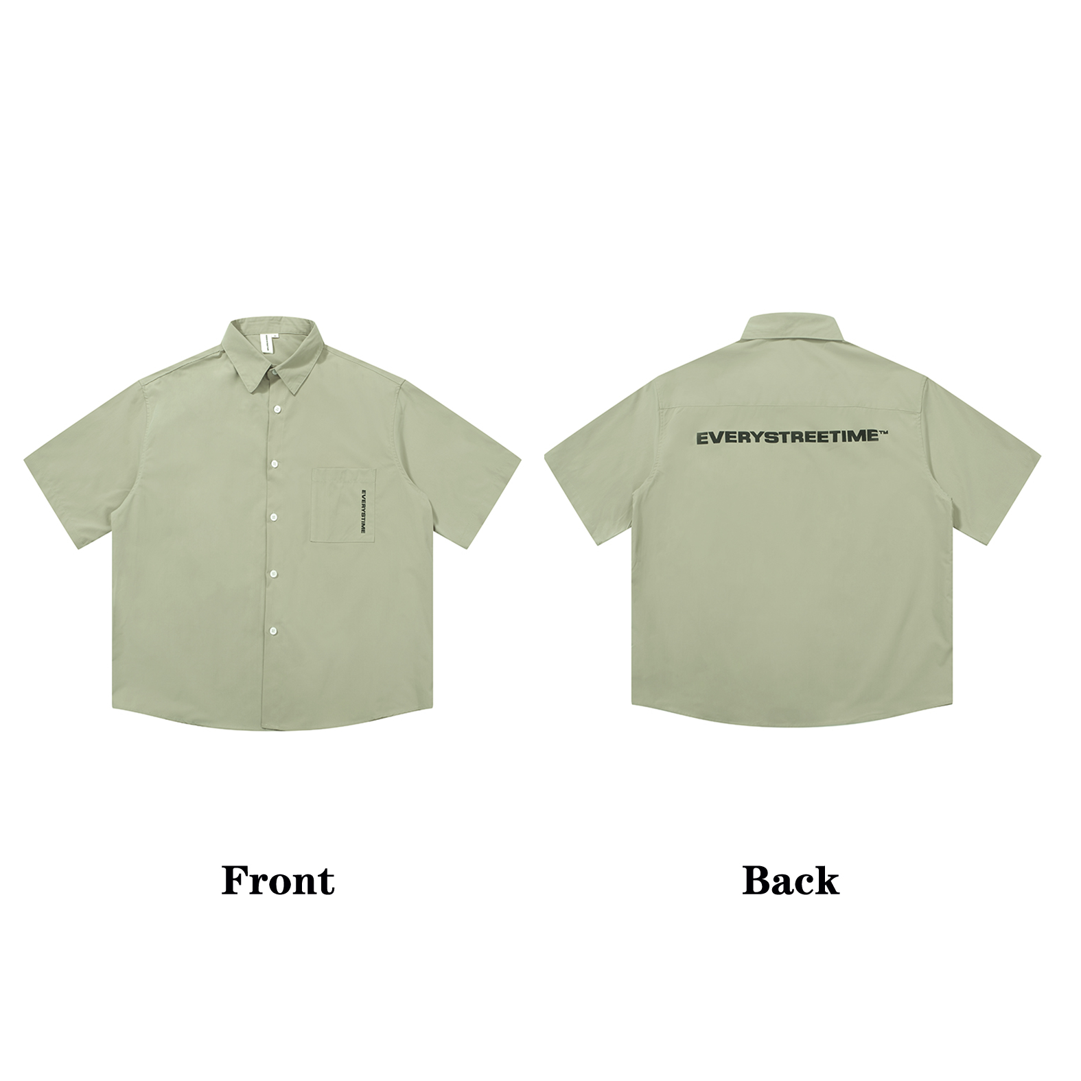 Back Letter Printing Casual Shirt EAT007