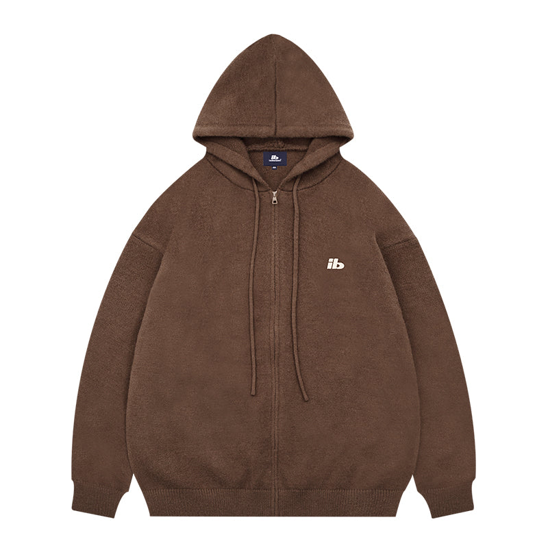 Hooded Knitted Zip Cardigan BI2012