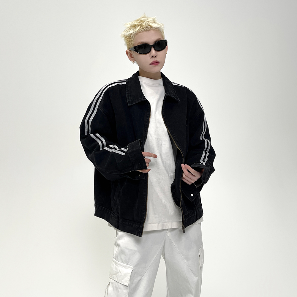 Wash Denim Zip-up Jacket EAT069