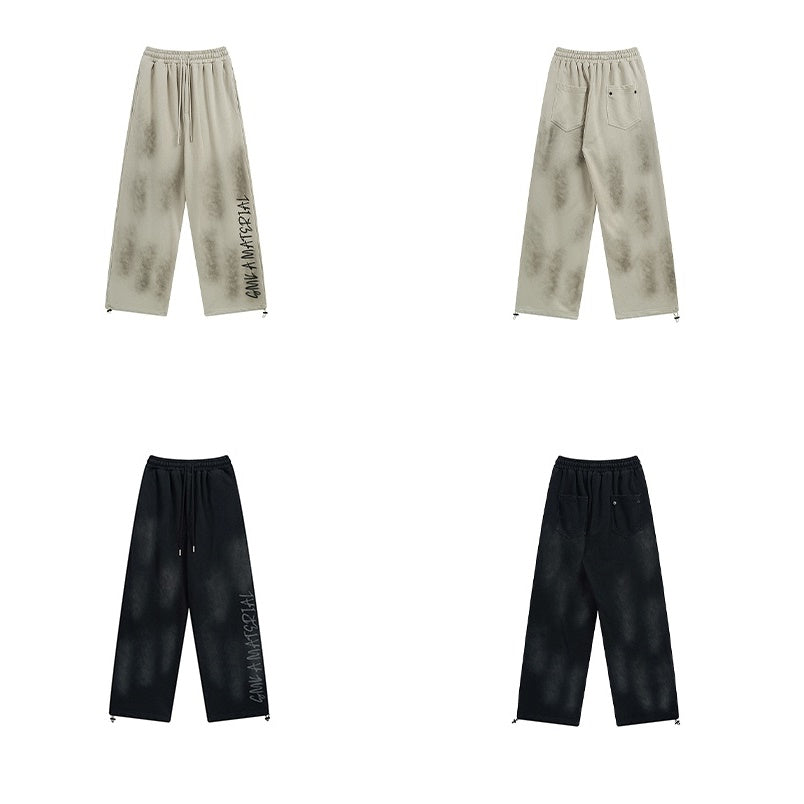 【上下別売り】Street Rubbing Dirty Graffiti Sweat Pants MR026