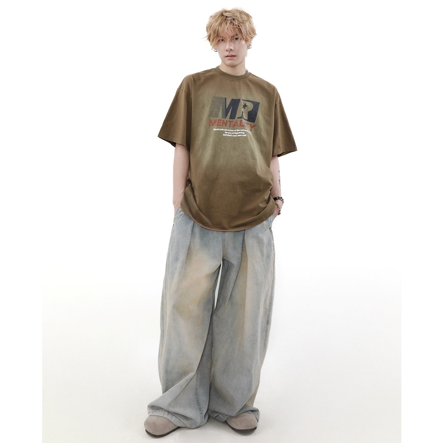 Retro Letter Print Casual T-shirt MR022