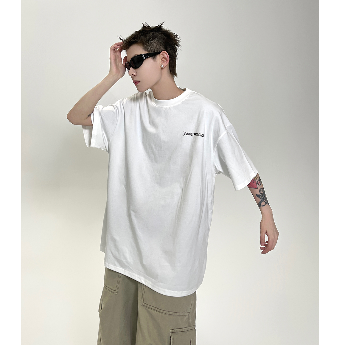 Simple Letter Print T-shirt EAT097