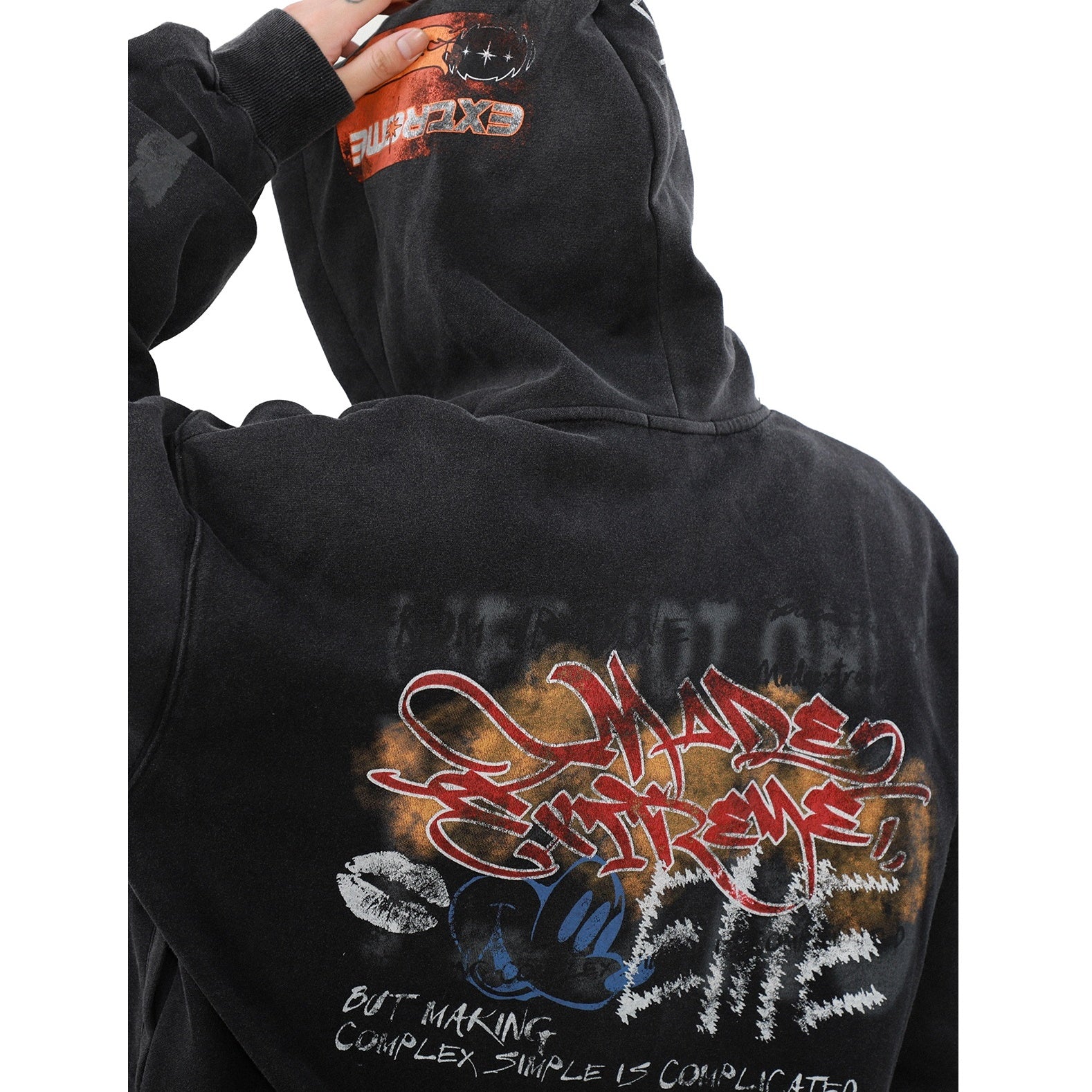 Street Graffiti Zip Hooded Parka MB7082