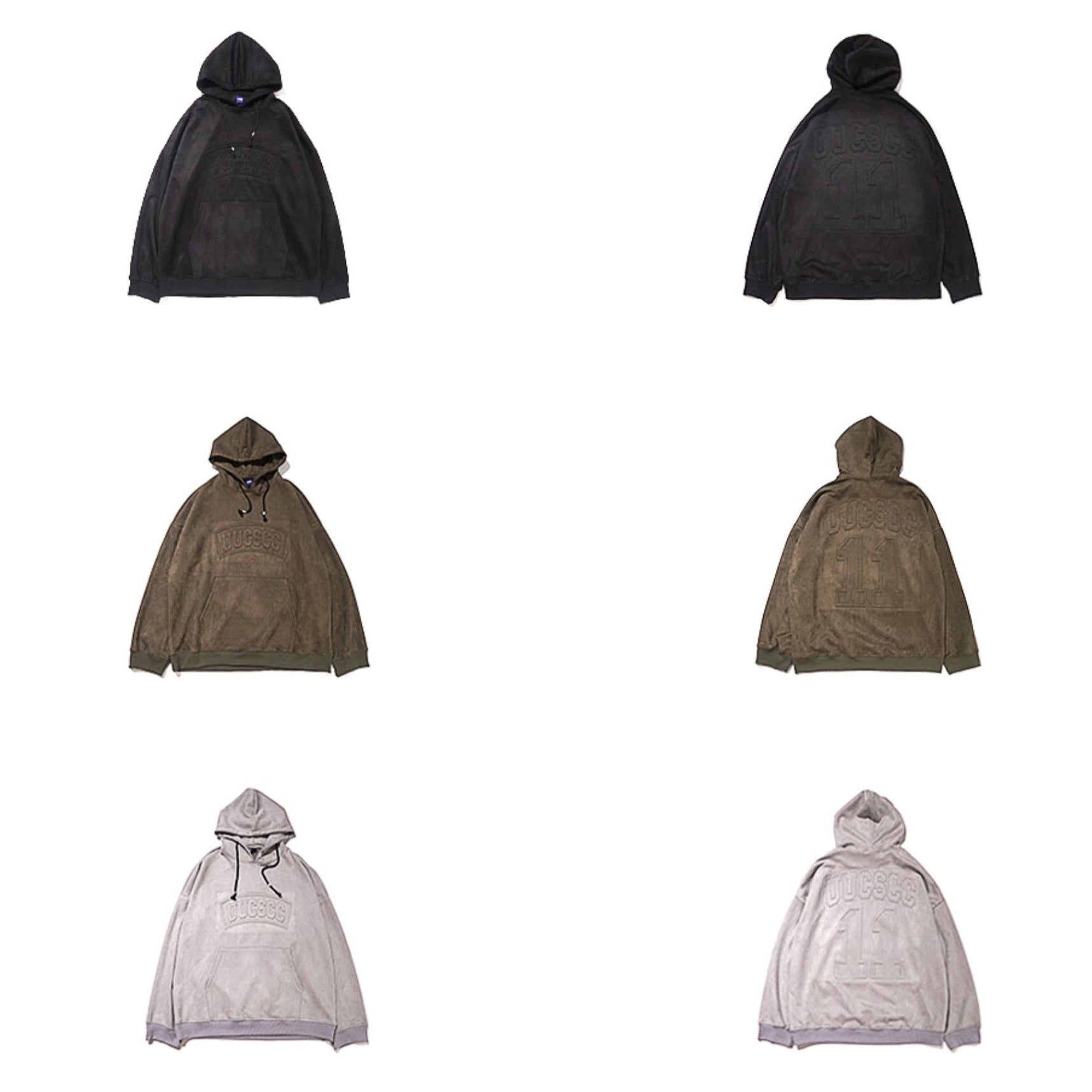 Letter-embossed Oversize Hoodie UU7003