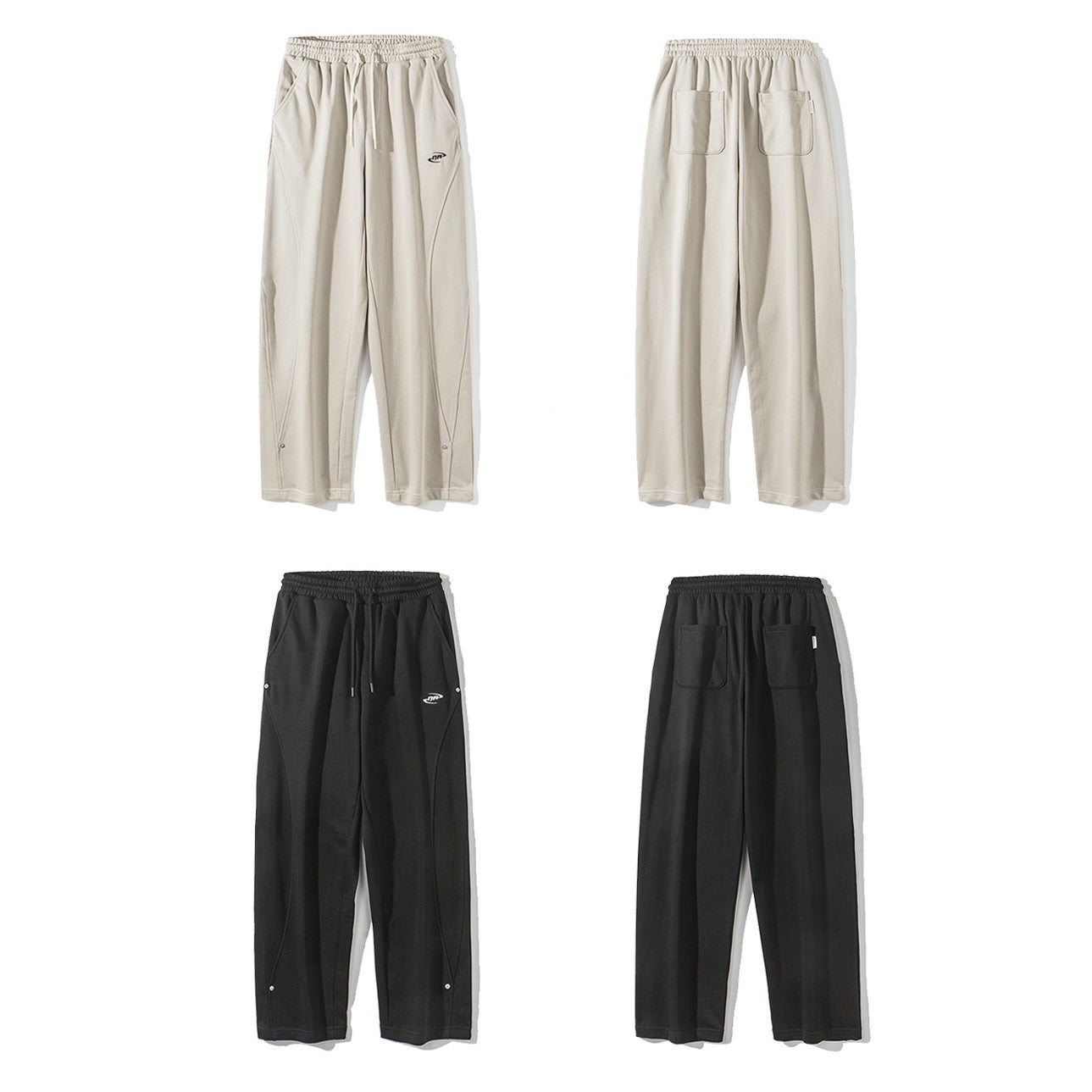 Curved Panel Straight Casual Pants NA7007