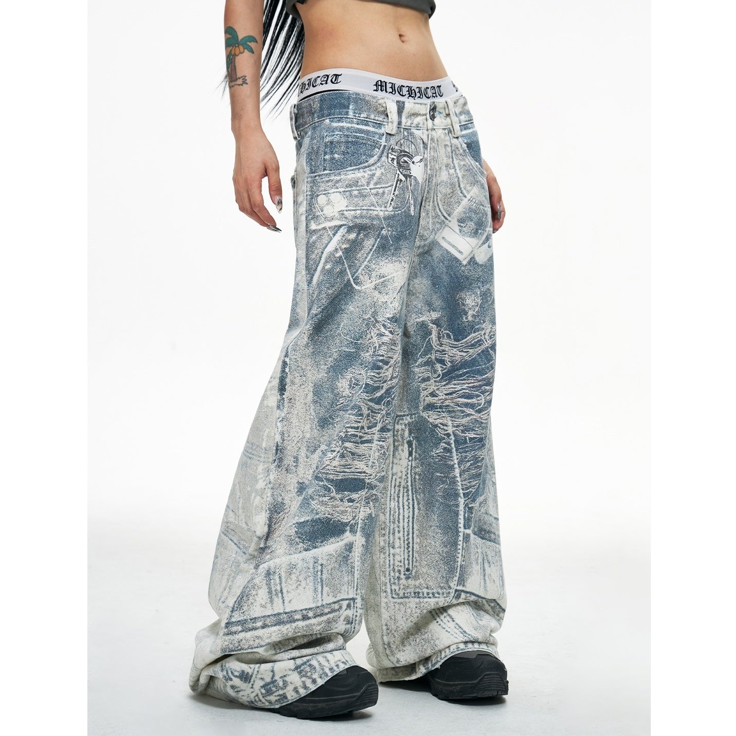3D Printed Key Chain Digital Conley Print Baggy Jeans MB7022