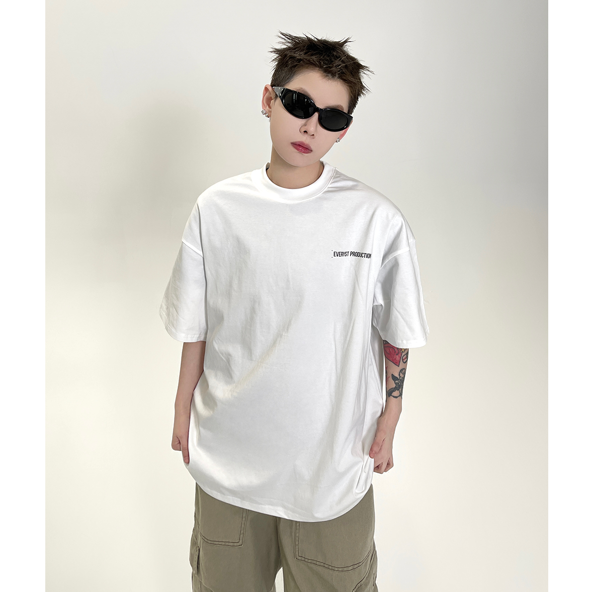 Simple Letter Print T-shirt EAT097