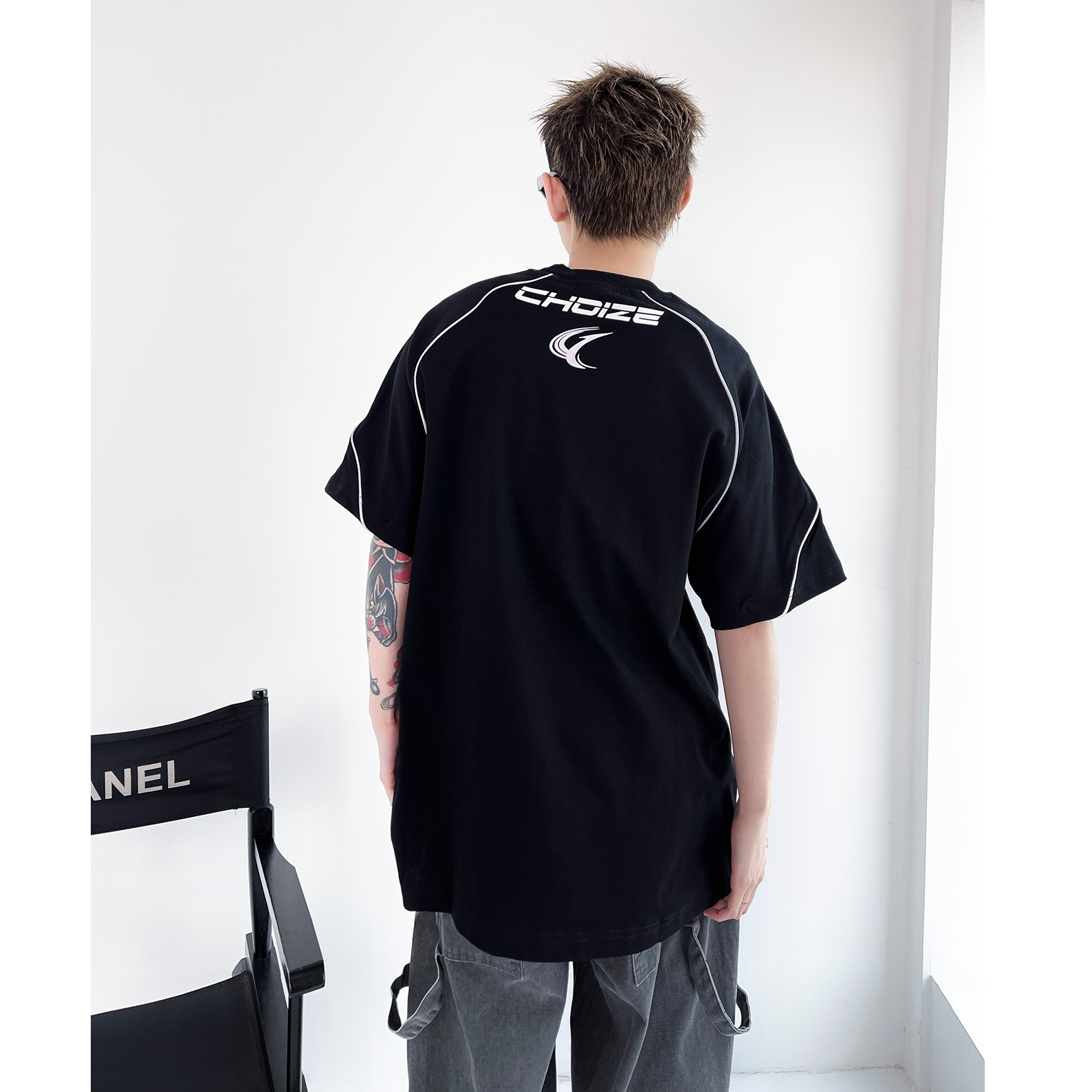 Motorcycle Print Sporty T-shirt EAT004