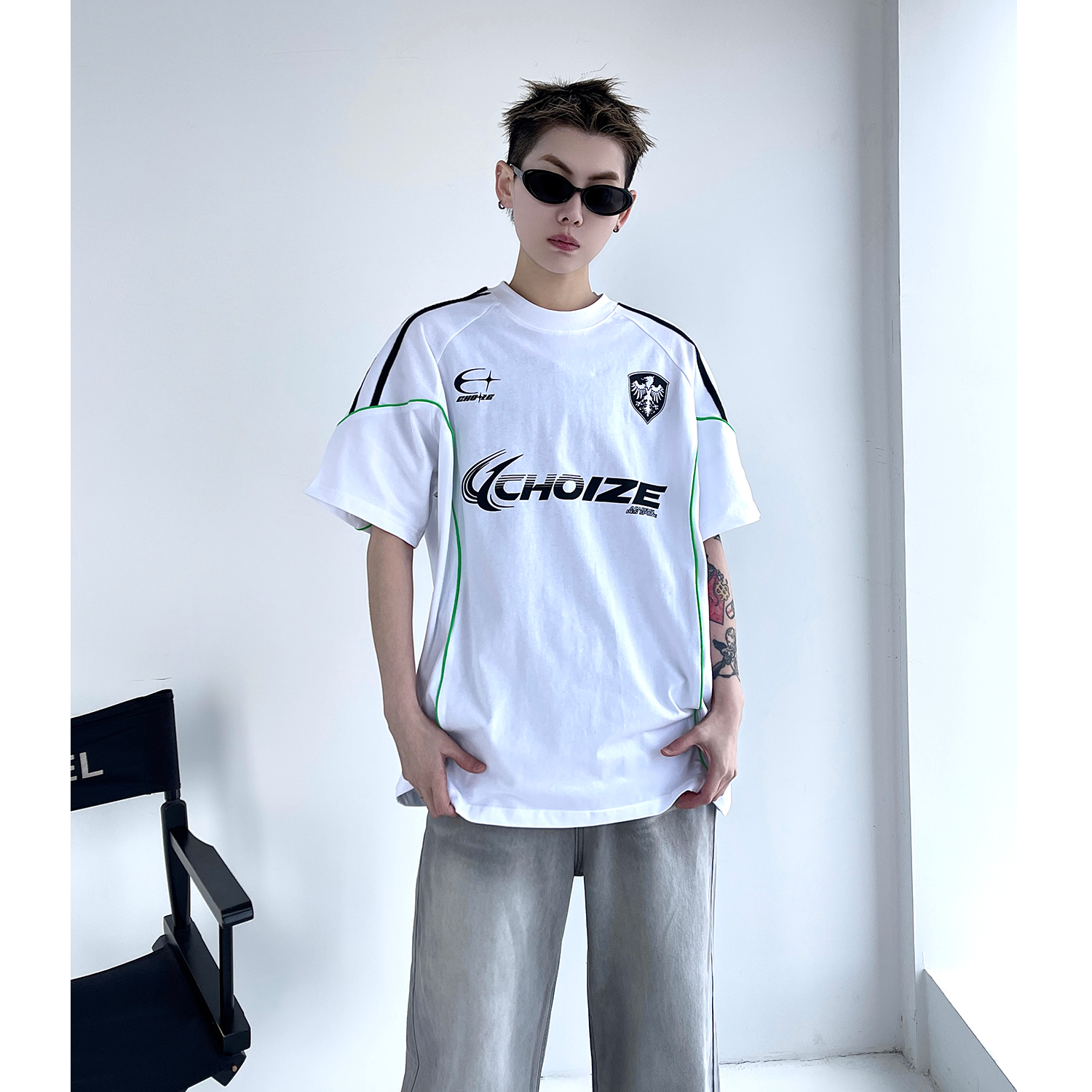 Motorcycle Print Sporty T-shirt EAT004